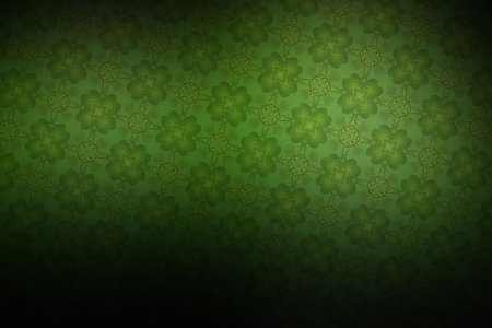 Green abstract background with floral pattern. Vector illustration for your design.の写真素材