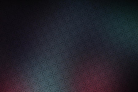 Blue and pink background with a pattern of geometric shapes in the center