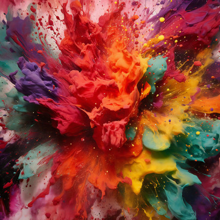 abstract watercolor background with multicolored splashes of paintの素材