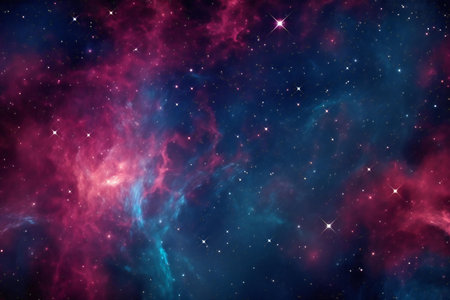 Star field in space a nebulae and a gas congestion.の素材