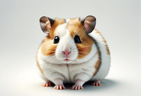 Hamster on a white background.の素材