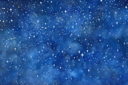 abstract galaxy background with stars and nebula in deep blue skyの素材