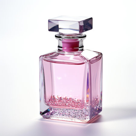 Perfume bottle isolated on white background,の素材