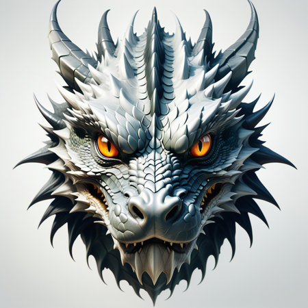 Fantasy dragon head.の素材