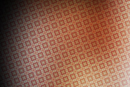 Textile cloth black and red with a pattern in the form of square tiles