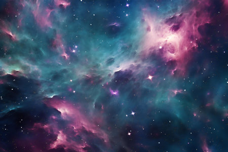 Far being shone nebula and star field against spaceの素材