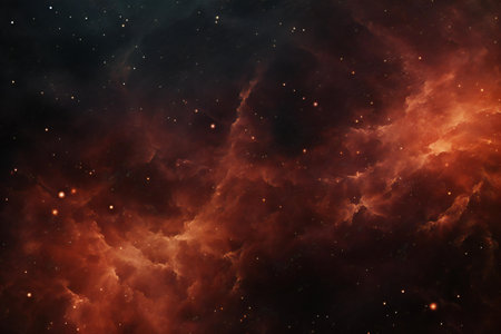 Star field in space a nebulae and a gas congestion.の素材