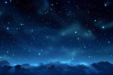 Night sky with stars and nebula. Elements of this image furnishedの素材