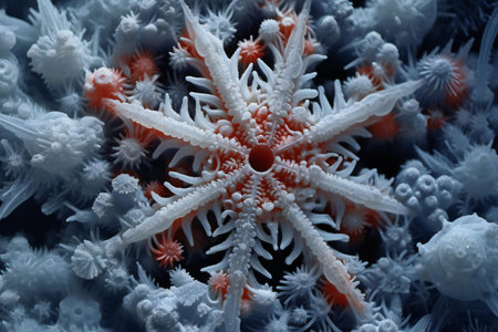 illustration of abstract fractal for creative design looks like snowflakeの素材