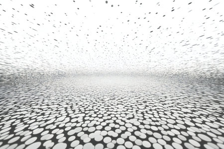 abstract background of white dots on the surface of the water.の素材