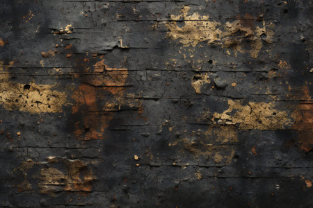 Grunge black and gold background. Grunge texture.の素材