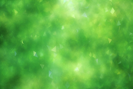 green bokeh abstract light background for Christmas and New Year.の素材