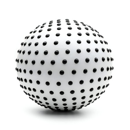 sphere made of polka dots on white backgroundの素材