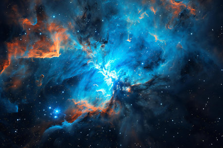 Galaxy in space and a nebulae.の素材