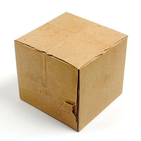 Cardboard box isolated on white background.の素材