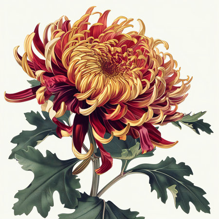 Chrysanthemum flower isolated on white background.の素材