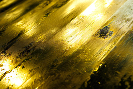 Shiny gold metal texture background. Golden metal background with some scratches and cracksの素材