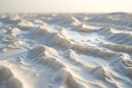 Sand dunes in the morning light. Selective focus. Shallow depth of field.の素材