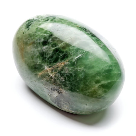 green jade chalcedony quartz semigem geological mineral isolatedの素材