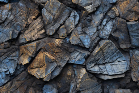 Background of stone wall texture or rock wall background for interior or exterior design.の素材