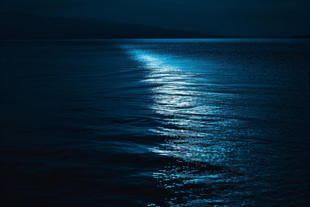 Beautiful seascape at night. Composition of nature.の素材