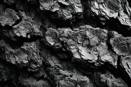 Tree bark texture. Black and white. Abstract background and texture for design.の素材