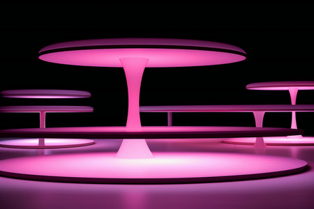 Abstract of empty podium. Modern background for product presentation.の素材