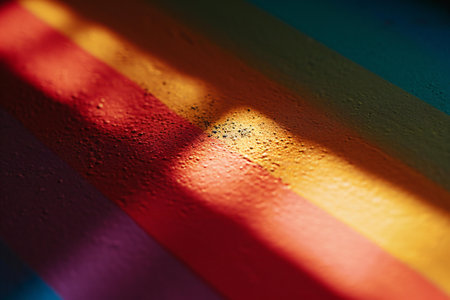 colorful abstract background - light and shadow on the wall in the morningの素材
