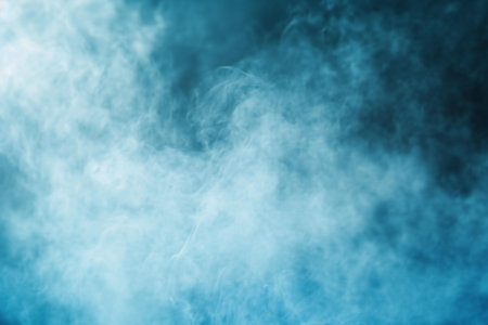 Fog or smoke on a dark blue background. Abstract background.の素材