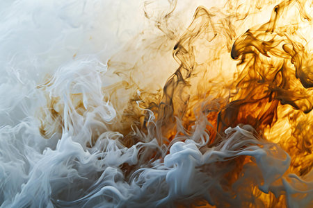 Abstract background of acrylic paint in water. Ink swirling in water.の素材