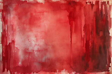 Abstract red watercolor on paper texture can use as background. Hand painted background.の素材