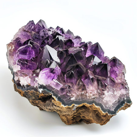 amethyst on the white backgroundの素材