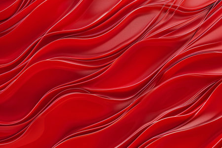 Red wavy background.の素材