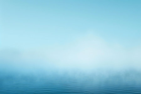 abstract blue sea background with some smooth lines on the water surfaceの素材