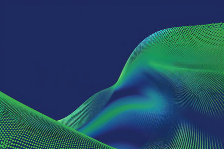 abstract background with a dynamic wave.の素材