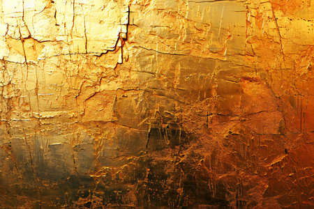 golden background with some damage on it in grunge and vintage styleの素材