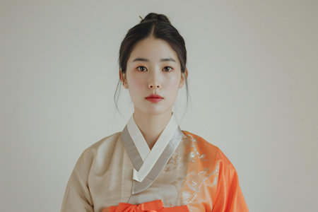beautiful asian woman wearing traditional japanese kimonoの素材