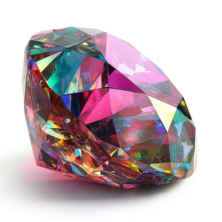 Gemstone isolated on a white background. 3d render.の素材