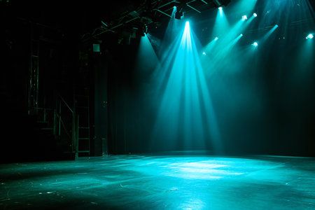 Stage Spotlight with Laser rays, Stage Spotlight on the Stage, Stage Backgroundの素材