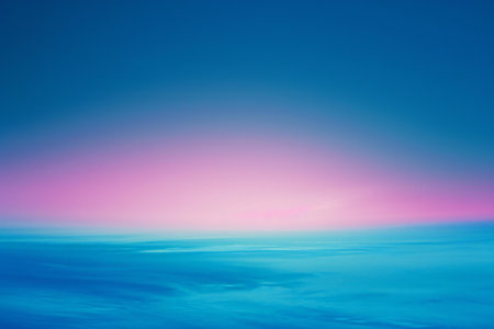 Sunset over the sea with pink and blue sky, abstract backgroundの素材