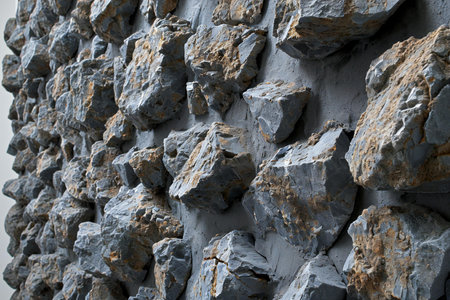Stone wall texture background. Close up of stone wall texture background.の素材