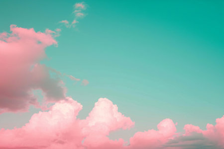 Soft cloudy is gradient pastel, Abstract sky background in sweet colorの素材