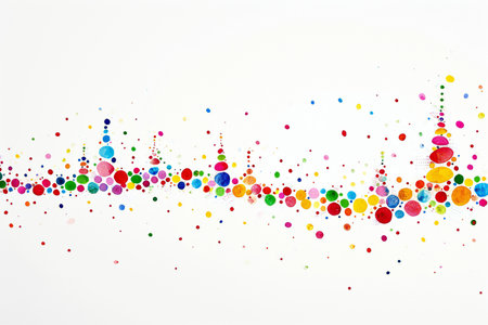 abstract background with colorful circles on white background,の素材