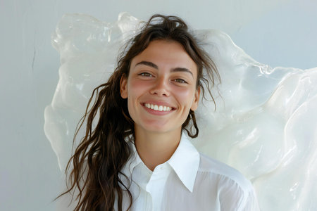 Watercolor illustration of a red moon isolated on a white background.の素材