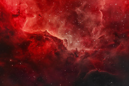 Night sky with stars and nebula.の素材