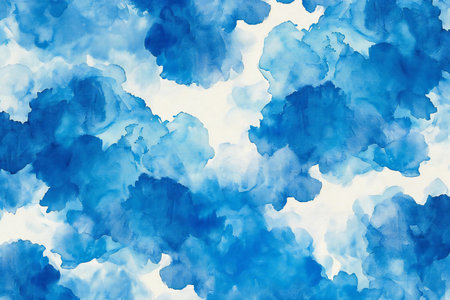 Abstract blue watercolor background. Hand painted illustration for your design.の素材
