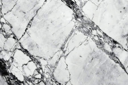 black and white natural marble pattern texture background (High resolution. )の素材