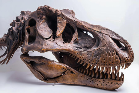 Dinosaur skull on white background,dinosaur skull on white backgroundの素材