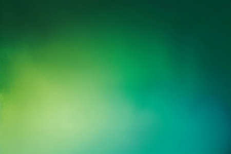 green and blue abstract background with bokeh defocused lights and shadowの素材