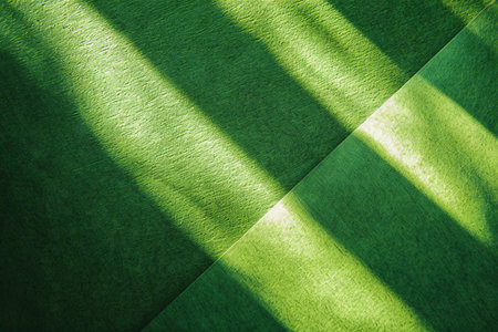 Green grass and shadow from the sun on the floor. Abstract background.の素材